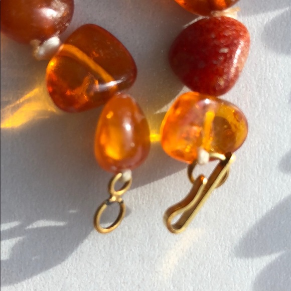 Vintage Baltic Amber necklace Soviet USSR Kaliningrad Amber Factory - Picture 3 of 8